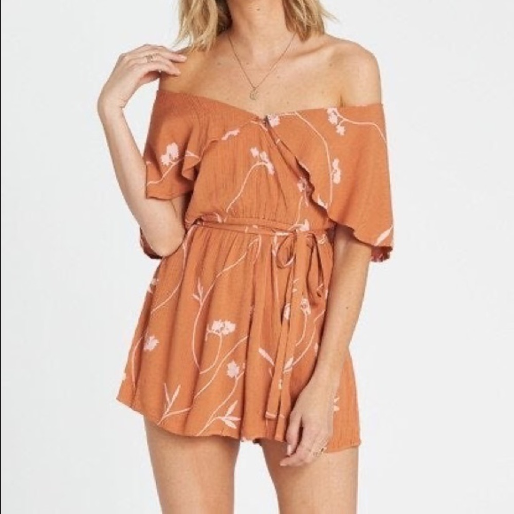 WT Billabong Coral Romper Cover-Up